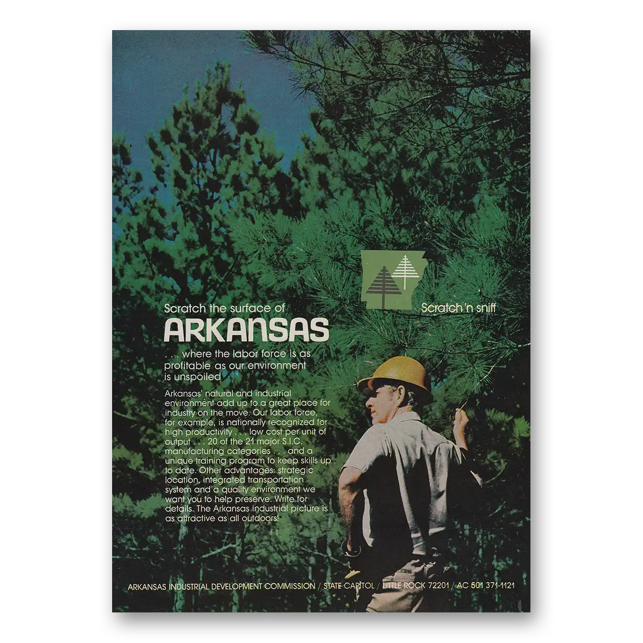 1973 Arkansas Print Ad | Scratch Surface