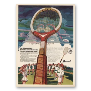 1973 Bancroft Print Ad | Tennis Racket