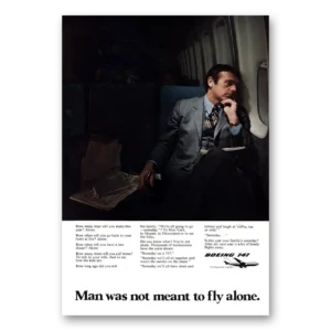 1973 Boeing 747 Print Ad | Man Not Meant