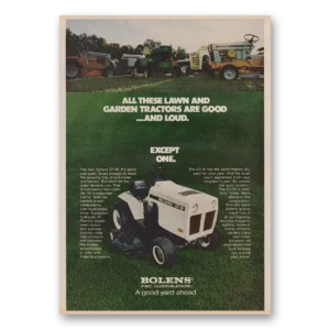 1973 Bolens Tractors Print Ad | Lawn Garden