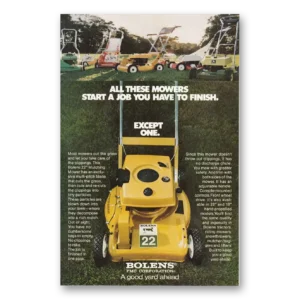 1973 Bolens Lawn Mower Print Ad | Mowers