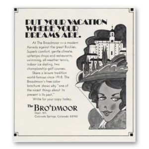 1973 Broadmoor Hotel Print Ad | Modern Xanadu