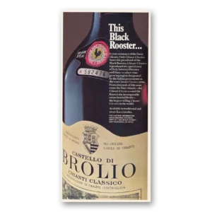 1973 Castello Di Brolio Chianti Print Ad | Black Rooster