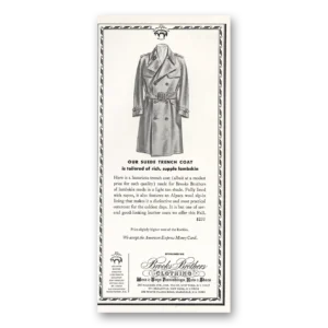 1973 Brooks Brothers Print Ad | Suede Trench Coat
