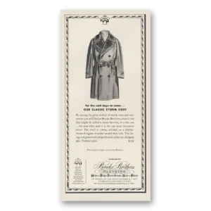 1973 Brooks Brothers Print Ad | Storm Coat