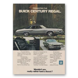 1973 Buick Century Print Ad | Different