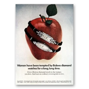 1973 Bulova Watch Print Ad | Women Tempted