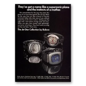 1973 Bulova Watch Print Ad | Jet Star