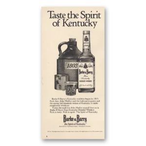1973 Burke & Barry Print Ad | Taste Spirit Kentucky