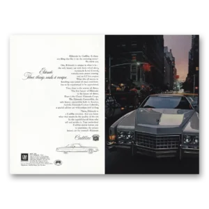 1972 Cadillac Eldorado Print Ad | Unique City