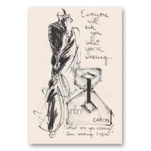 1973 Caron Infini Perfume Print Ad | Ask You What You're Wearing