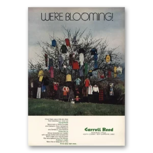1973 Carroll Reed Print Ad | We're Blooming