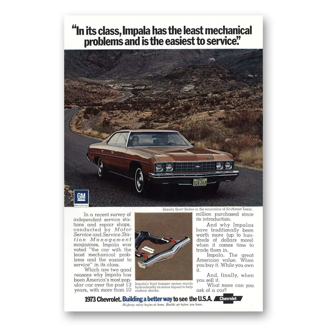 1973 Chevrolet Impala Print Ad | Mechanical Problems