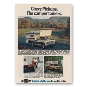 1973 Chevrolet Custom Camper Print Ad | Camper Tamers