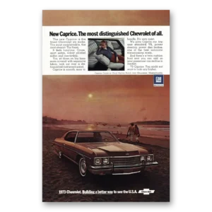1972 Chevrolet Caprice Print Ad | Most Distinguished