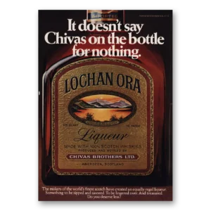 1973 Lochan Ora Liqueur Print Ad | Chivas