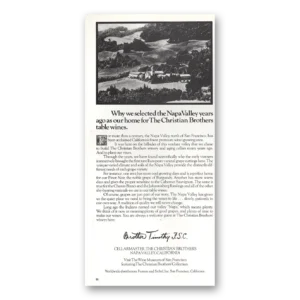 1973 Christian Brothers Print Ad | Napa Valley