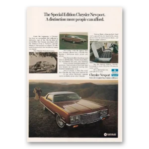 1973 Chrysler Newport Print Ad | Distinction