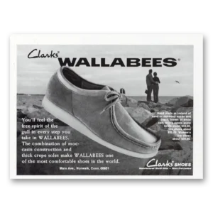 1973 Clarks Shoes Print Ad | Wallabees