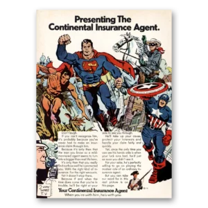 1973 Continental Insurance Print Ad | Superman
