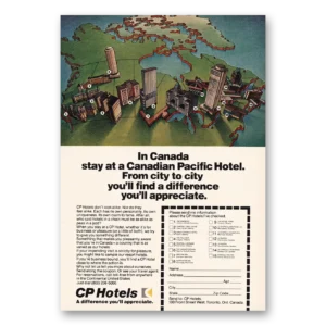 1973 CP Hotels Print Ad | Canadian Pacific Hotels