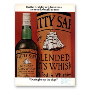 1973 Cutty Sark Print Ad | Christmas