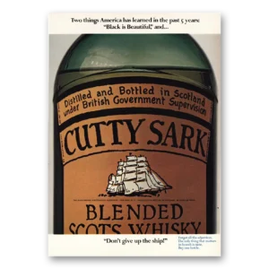 1973 Cutty Sark Print Ad | Black Is Beautiful