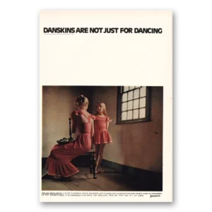 1973 Danskins Print Ad | Peeling Green Apples