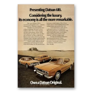 1973 Datsun 610 Print Ad | Considering Luxury