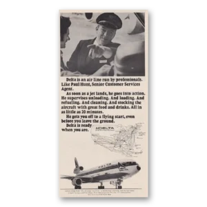1973 Delta Air Lines Print Ad | Paul Hunt