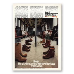 1973 Dingo Boots Print Ad | City Boot