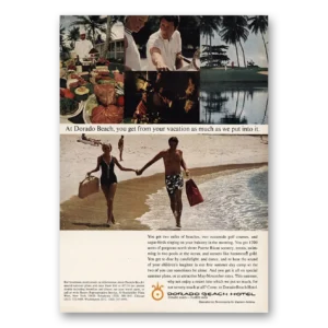 1973 Dorado Beach Hotel Print Ad | Two Miles Of Beaches