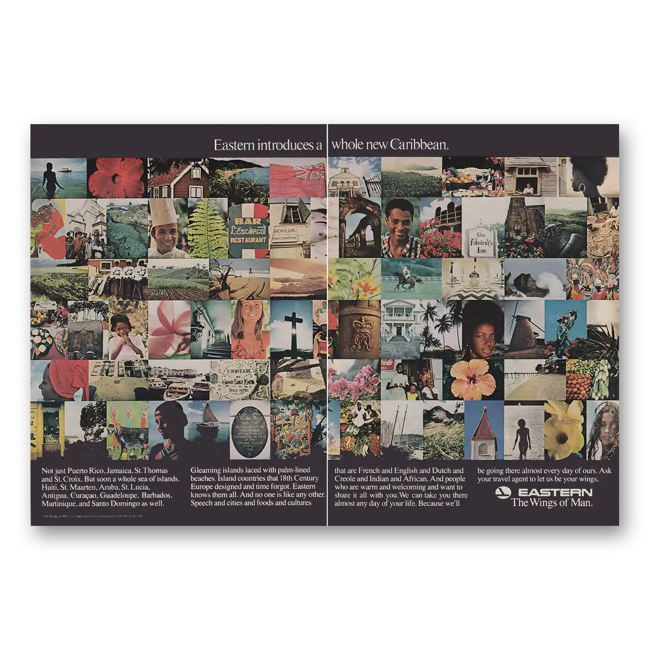1973 Eastern Airlines Print Ad | New Caribbean