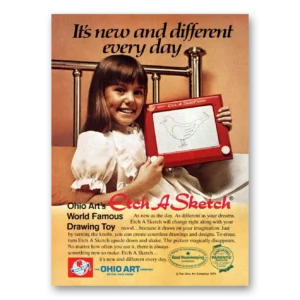 1973 Etch A Sketch Print Ad | Different Every Day