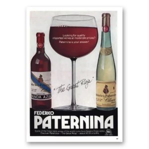 1973 Federico Paternino Print Ad | Great Rioja