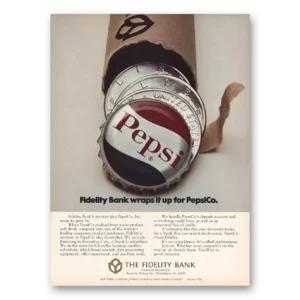 1973 Fidelity Bank Print Ad | Pepsi