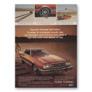 1973 Ford Torino Print Ad | Solid Mid Size