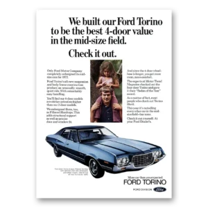 1972 Ford Torino Print Ad | Mid Size Field