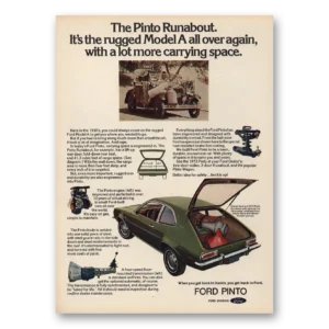 1973 Ford Pinto Print Ad | Runabout Rugged