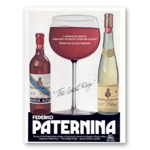 1973 Frederico Paternina Print Ad | Great Rioja