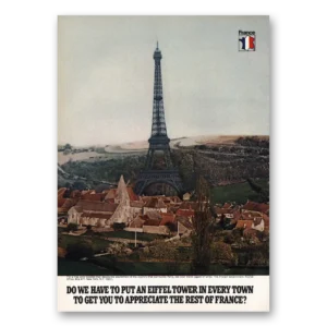 1973 France Print Ad | Eiffel Tower In Every Town