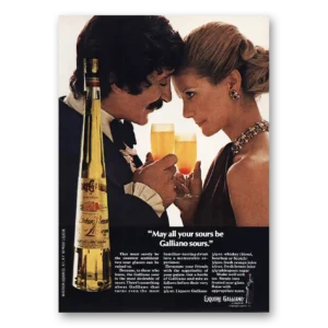 1973 Galliano Print Ad | May All Your Sours Be Galliano Sours