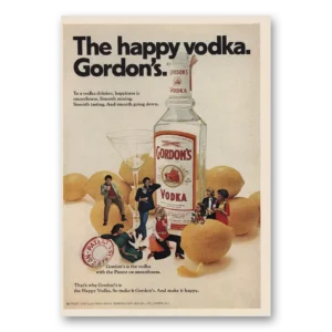 1973 Gordons Vodka Print Ad | Happy Vodka