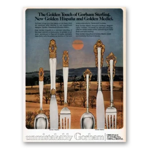 1973 Gorham Silver Print Ad | Golden Hispana