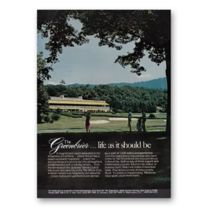 1973 Greenbrier Print Ad | Life