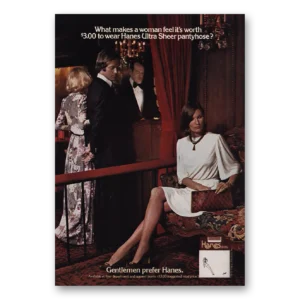 1973 Hanes Print Ad | Women Feel Its Worth