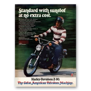 1973 Harley Davidson Z90 Print Ad | Standard Sunroof