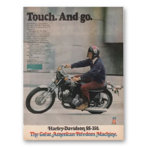 1973 Harley Davidson Print Ad | Touch Go