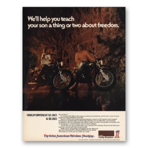 1973 Harley Davidson Print Ad | Teach Your Son