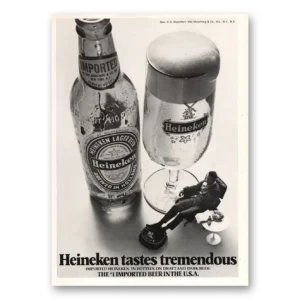 1973 Heineken Beer Print Ad | Tastes Tremendous